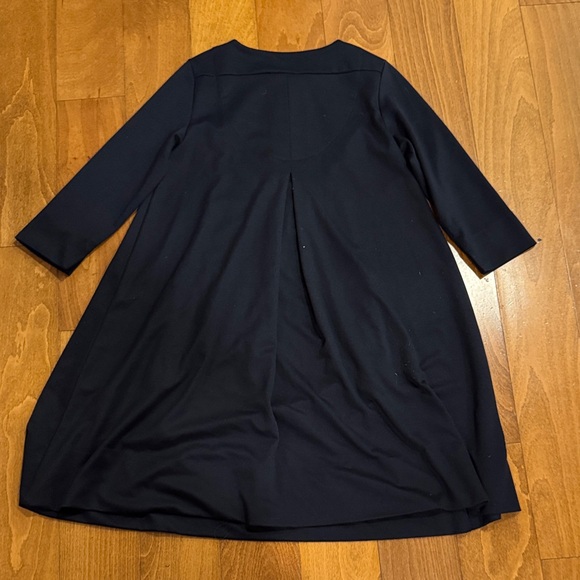Gretchen Scott Designs Elegant Dark Blue Long Sleeve Dress - Picture 5 of 6